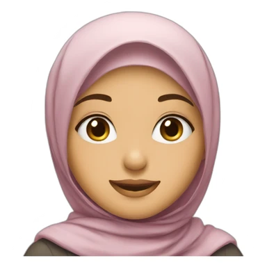 Cute girl with hijab. sticker
