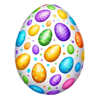 colorful decorated Easter eggs sticker