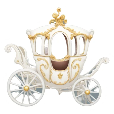 white Vintage pretty Princess carriage  sticker