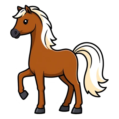 Horse in a field  sticker