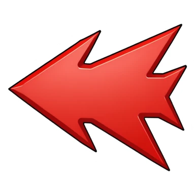 simple long red arrow (graffiti style) sticker