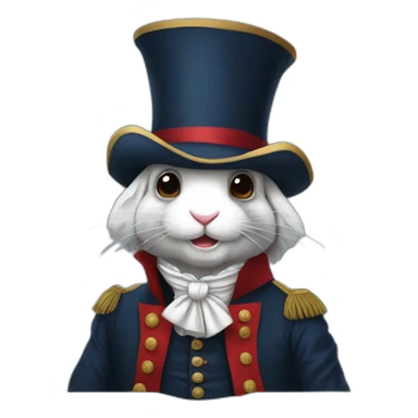 rabbit dressed as robespierre sticker