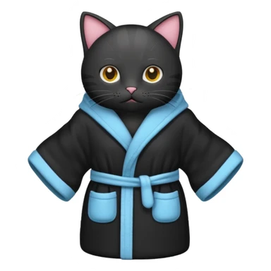 black ,cat with bathrope sticker