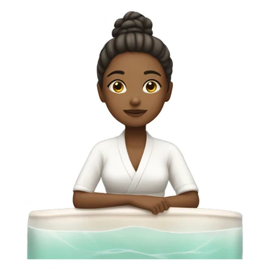 Girl relaxing in spa sticker