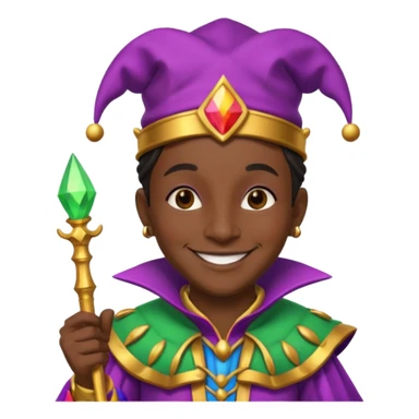 Black jester sticker