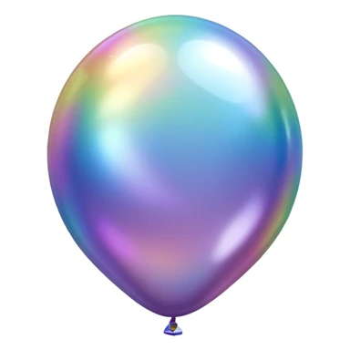 Iridescent big giant glistening glossy sparkly shiny glittery balloon  sticker