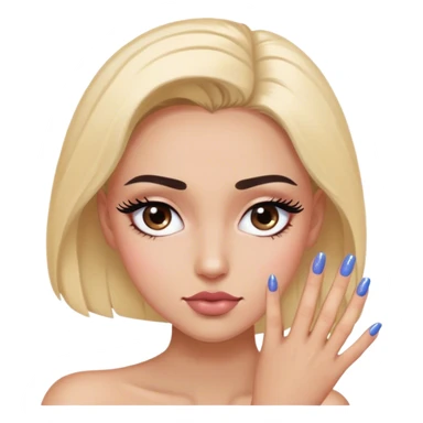 side eye with eyelashes and nails sticker