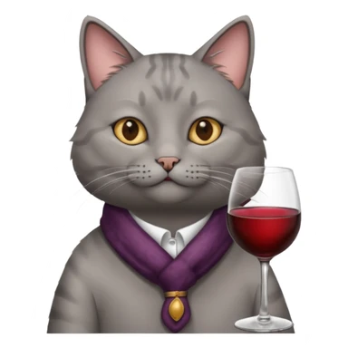 gray Cats On A Couch With Wine sticker