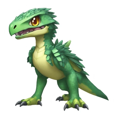  Cool Edgy Shiny Digimon-Fakemon-Raptor-Reptile full body sticker