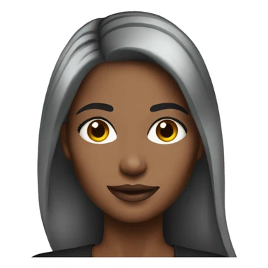 makeup artist woman with long hair black sticker