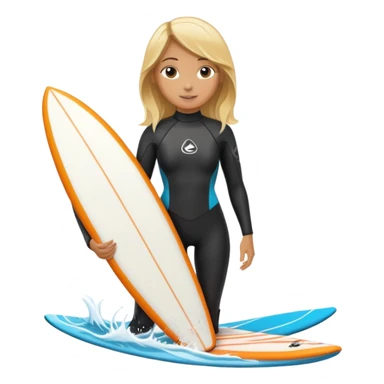 Surfer girl sticker