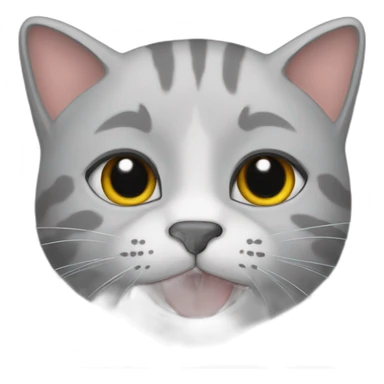 un gatico gris sticker