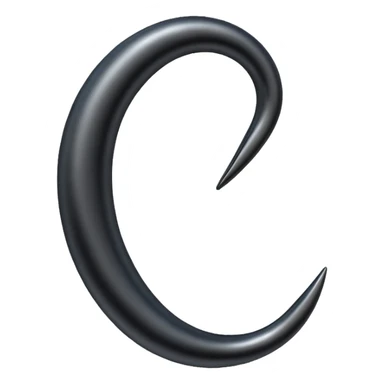 wire and iron hook, black sticker