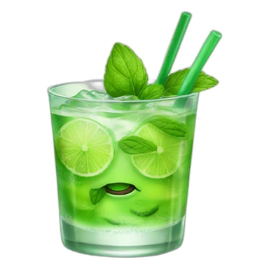 Mojito with eyes sticker