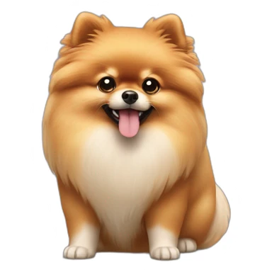 Pomeranian ladrando enfadado sticker