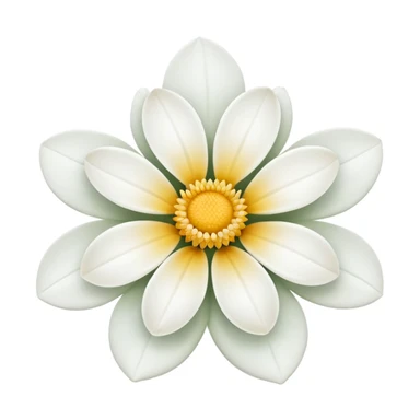flower emoji with white petals sticker