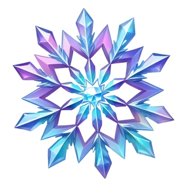 Iridescent sparkly shiny nebula snow crystal   sticker