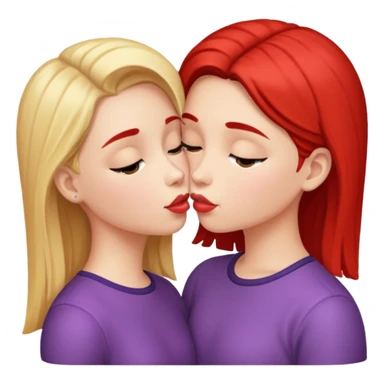 girl kissing girl sticker