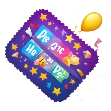 tickets for a party sticker