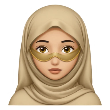 arab GIRL with niquab cover eye sticker