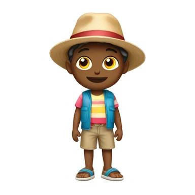 niño pequeño playa jugando sticker