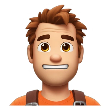 wreck-it ralph face sticker