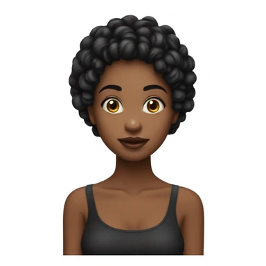 Menina negra, cabelo liso,rosto redondo,com piercing no nariz  sticker