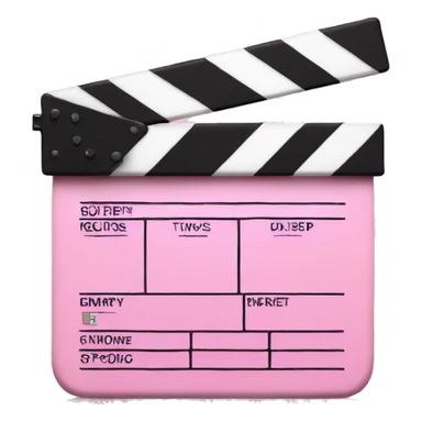 Light pink movie clapper board sticker