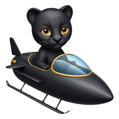panther driving glider sticker