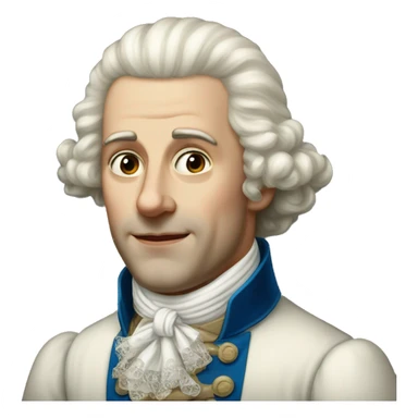 white aristocrat XVIII century sticker