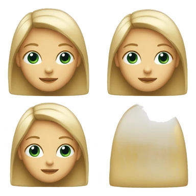 A blond girl with straight hair sticker