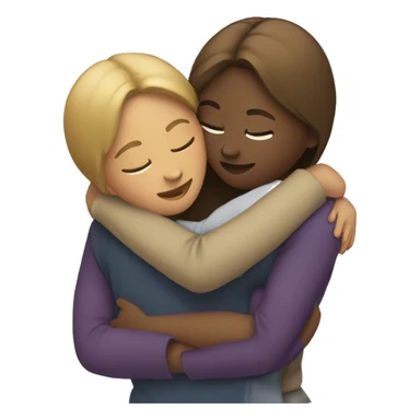 Two women hugging sticker
