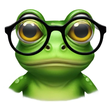 Frog wearing glasses sticker