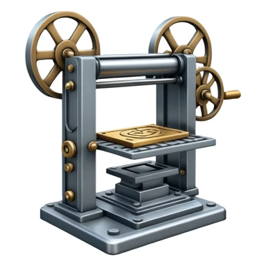 intaglio printing press sticker