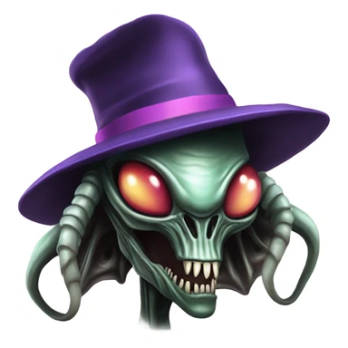 Alien xenomorph with Pimp Hat sticker