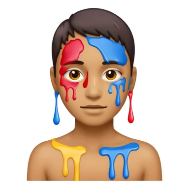 paint drop on face body sticker