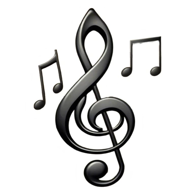 Cinematic Realistic Music Notes, crisp black ink on vintage sheet music, slightly curled edges, soft candlelight casting subtle shadows, glowing with an artistic and nostalgic charm. sticker