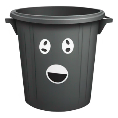 smiley in trash sticker