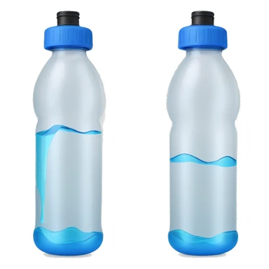 White and blue water bottle that says “bong water” sticker