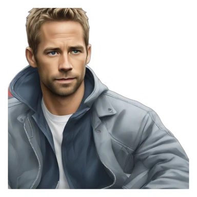 Paul Walker with GTR R34 sticker