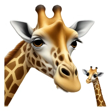 giraffe holding a child sticker
