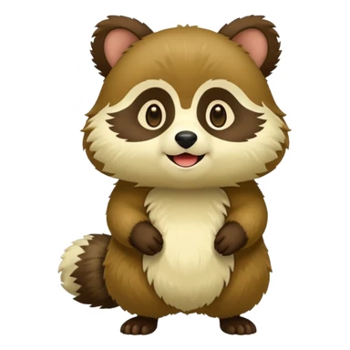 Green tanuki sticker