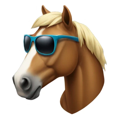 horse with sunglasses sticker