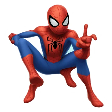 Spider-Man with peace sign sticker