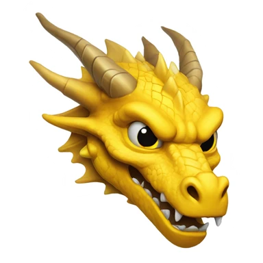 yellow dragon head in game of thrones style sticker