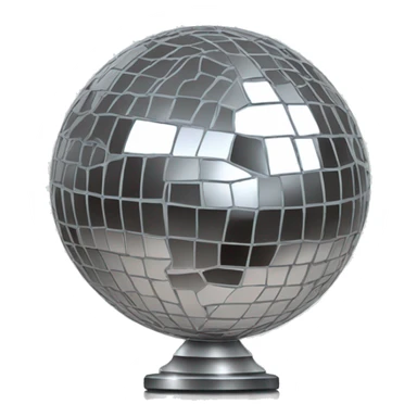mirrorball with bow laying on top of it sticker