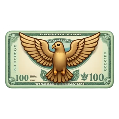 billete con alas sticker