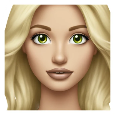 Realistic victoria secret model blonde green eyes  sticker