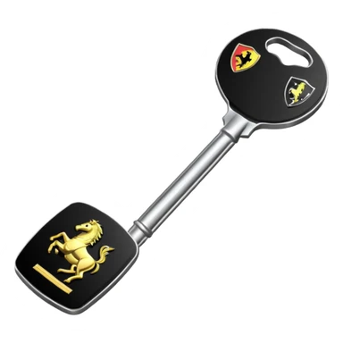 Ferrari key with a black background sticker