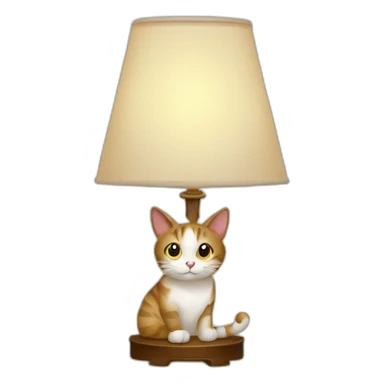 A lamp with cat sticker